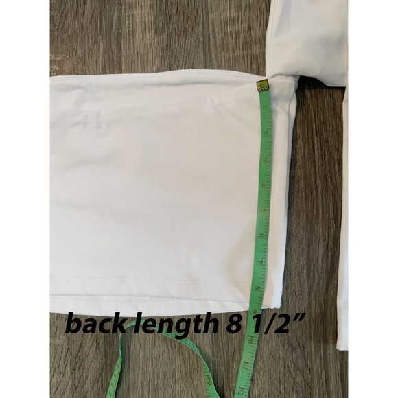 Susana Monaco White Long Sleeve Top XL Cropped Off-Shoulder Orig. Price $118.00 - Picture 4 of 9